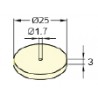 DISCO FIELTRO D.25 X 3 AB2503E