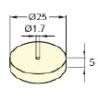 DISCO FIELTRO D.25 X 5 AB2505E