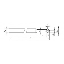 CHAFLANADOR M.D. DIAM. 3  90º DOBLE CARA