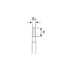 MUELA CORINDON ROSA 3 x 8  308T