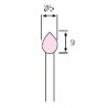 MUELA CORINDON ROSA 6 x 9  609S