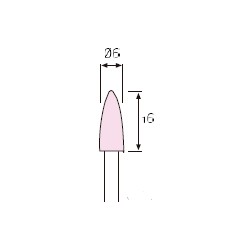 MUELA CORINDON ROSA 6 x 16  616J