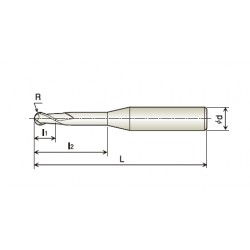 FRESA MD RECUB. MICRO ESFERICA D.1X4