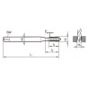 MACHO MAQ. DIN 371 M- 3 RECTO ALUMINIO