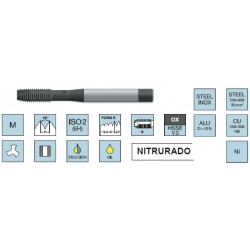 MACHO M- 8X1,25  RECTO INOX
