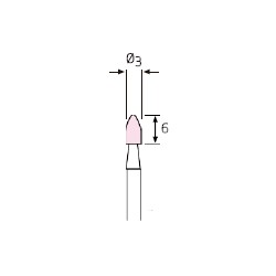 MUELA CORINDON ROSA 3 x 6  306K