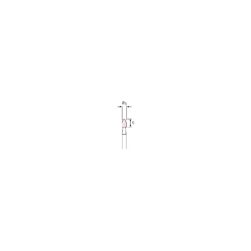 MUELA CORINDON ROSA 3 x 6  306K
