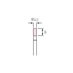 MUELA CORINDON ROSA 2,5x 6  256A