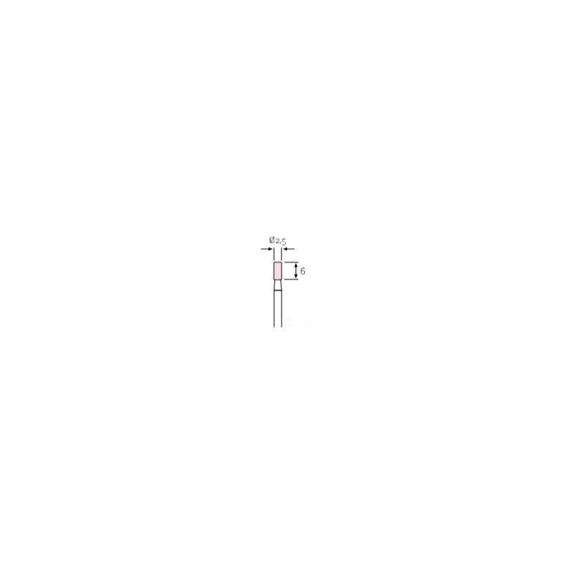 MUELA CORINDON ROSA 2,5x 6  256A