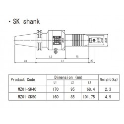 MANDRINO MZ01-SK40 DIN69871