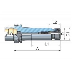 PORTAPINZAS HSK-A100 ER32 2-20 L100