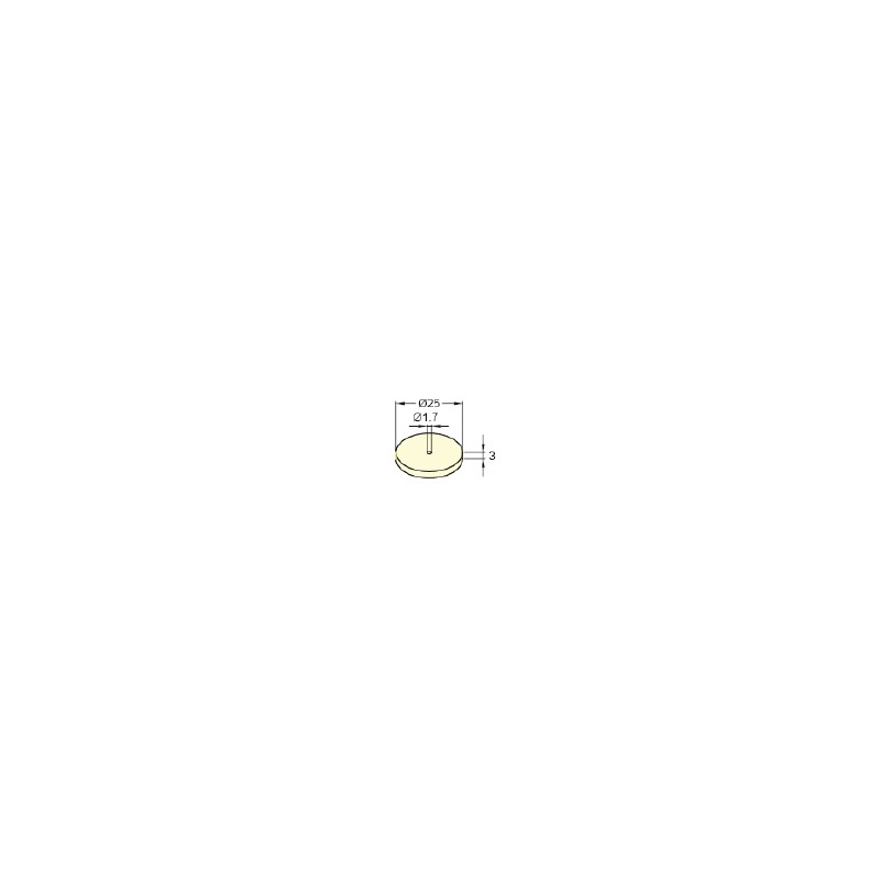 DISCO FIELTRO D.25 X 3 AB2503E