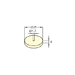 DISCO FIELTRO D.25 X 4 AB2504E