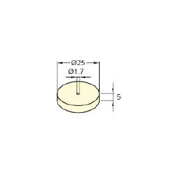 DISCO FIELTRO D.25 X 5 AB2505E